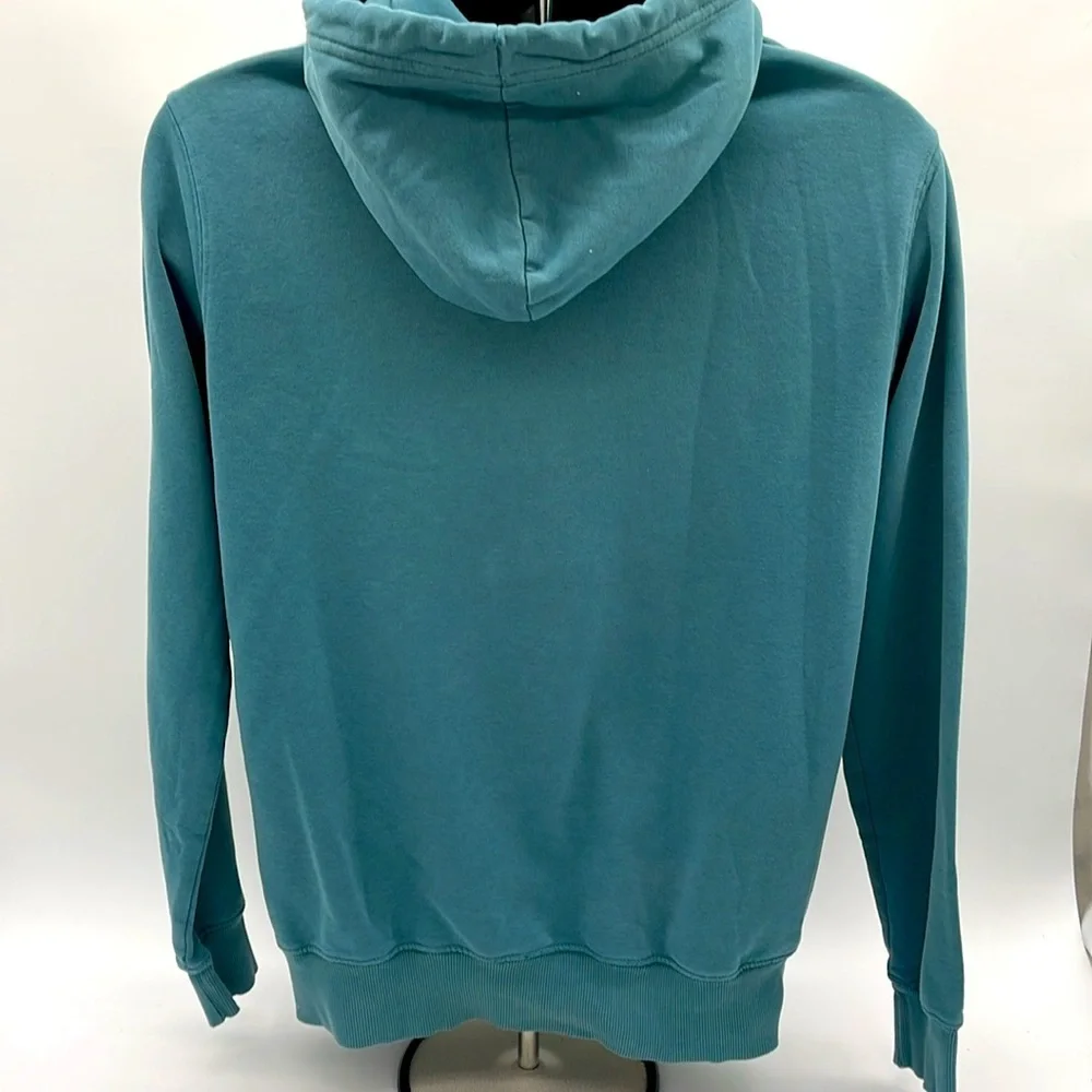 The North Face Hoodie Men's Medium Blue Teal  Half Dome Logo Sweatshirt